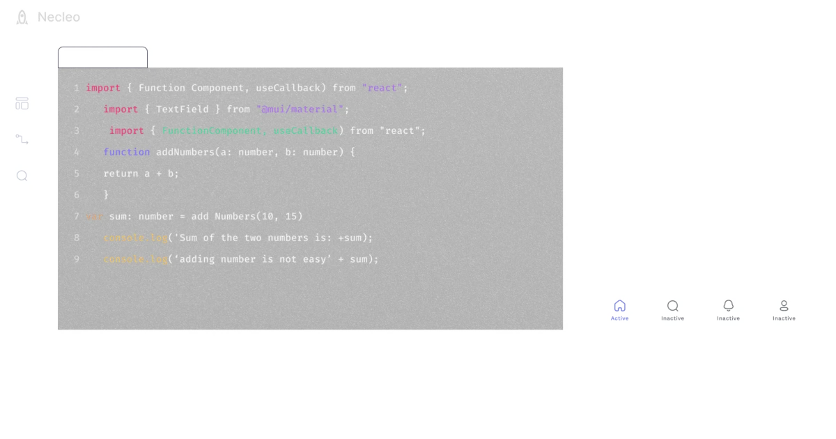 PlatUI Code Screen
